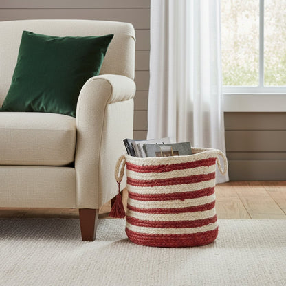 17" Ivory Nesting Jute Basket HomeRoots