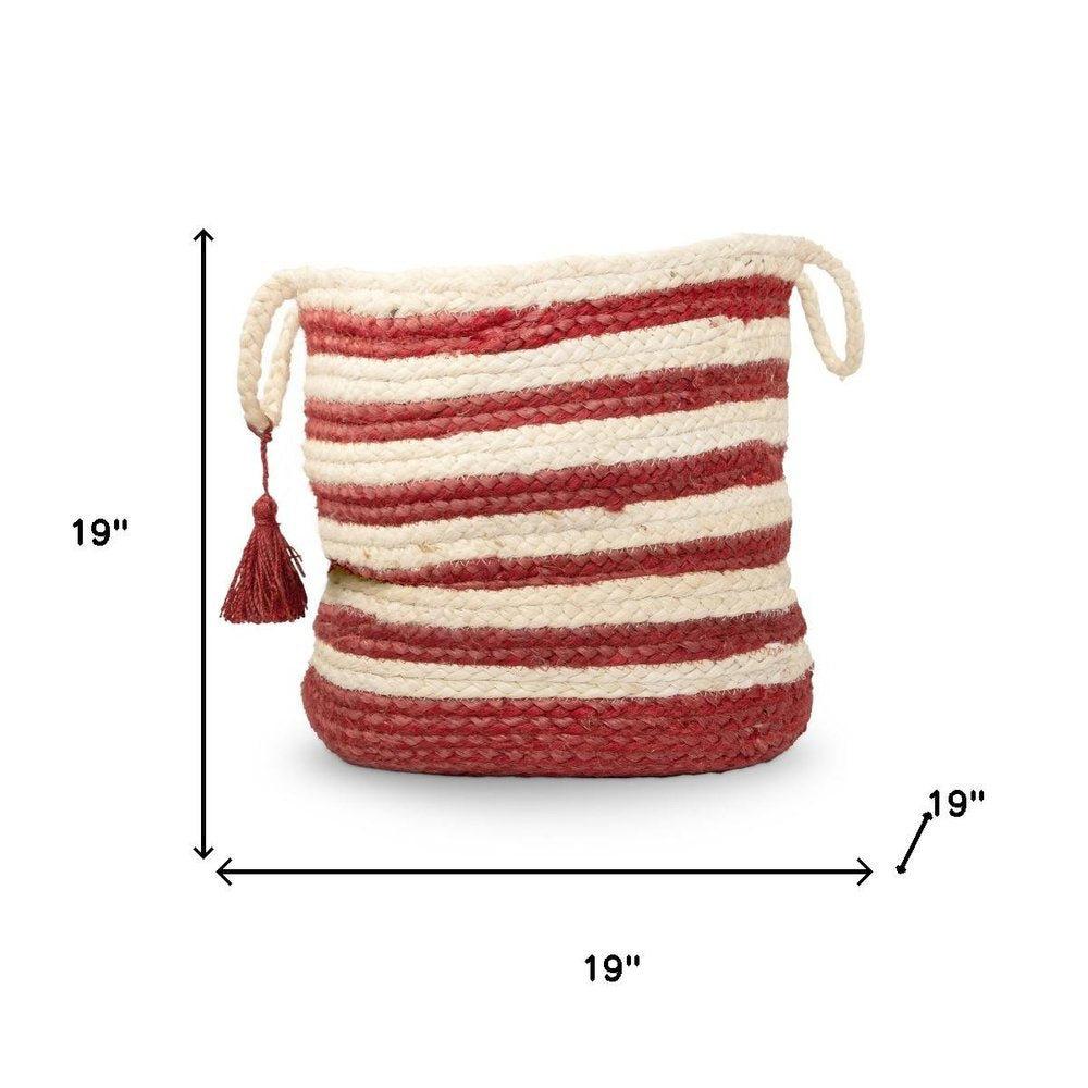 19" Ivory Nesting Jute Basket HomeRoots