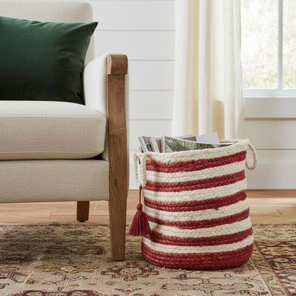 19" Ivory Nesting Jute Basket HomeRoots