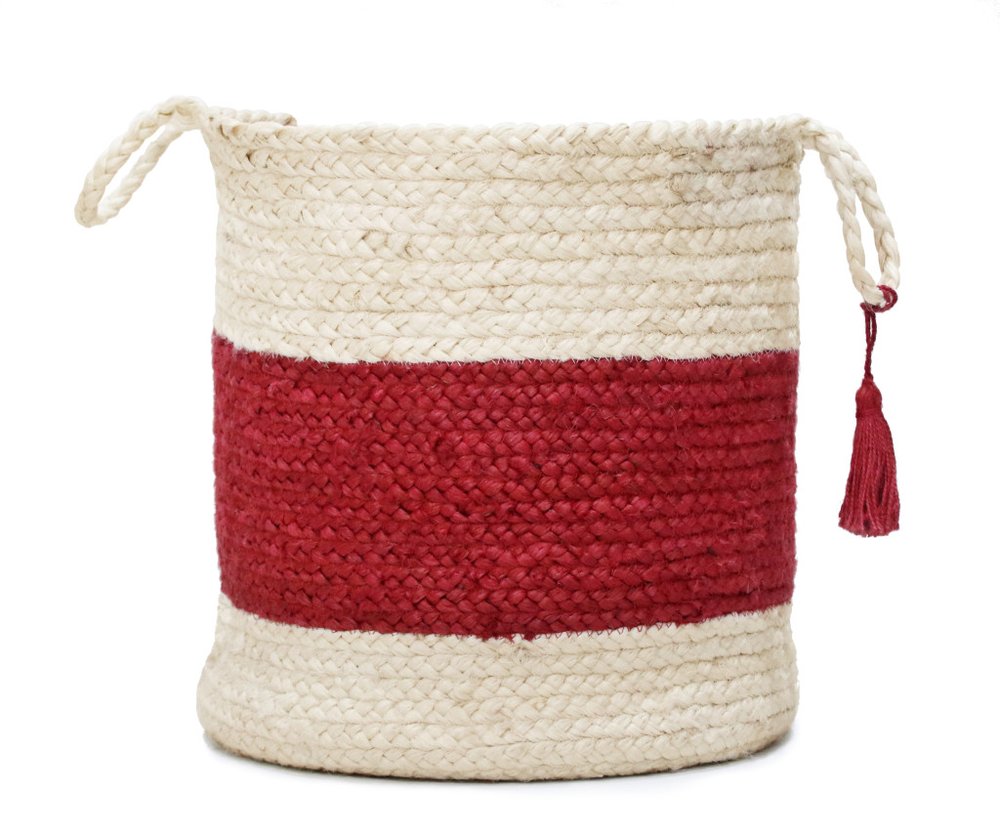 19" Ivory Nesting Jute Basket HomeRoots