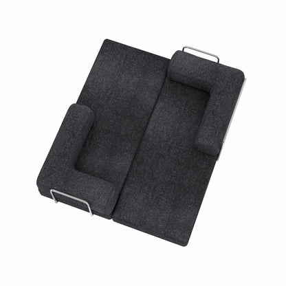 82" Gray Chenille Convertible Futon Sleeper Sofa HomeRoots