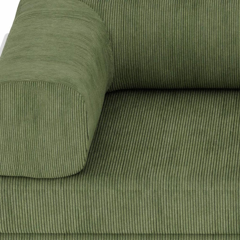 82" Green Corduroy Convertible Futon Sleeper Sofa HomeRoots