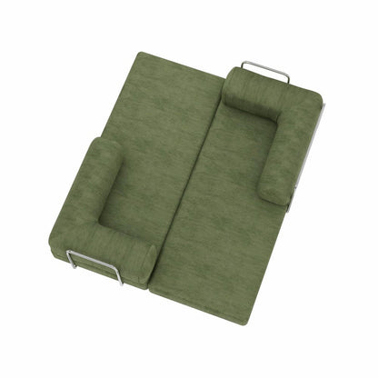 82" Green Corduroy Convertible Futon Sleeper Sofa HomeRoots