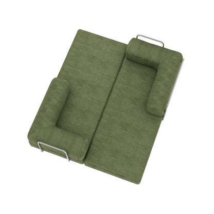 82" Green Corduroy Convertible Futon Sleeper Sofa HomeRoots