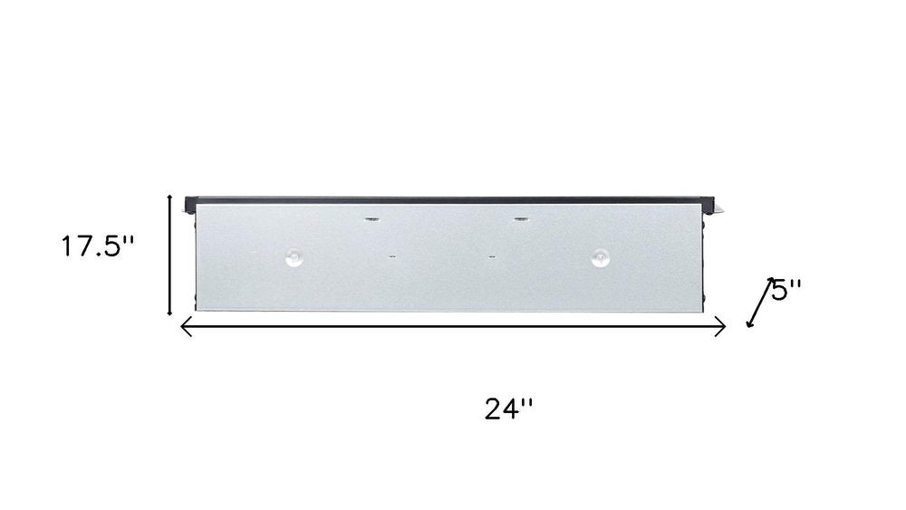 24" Black Metal Electric Fireplace Insert With LED — view 6