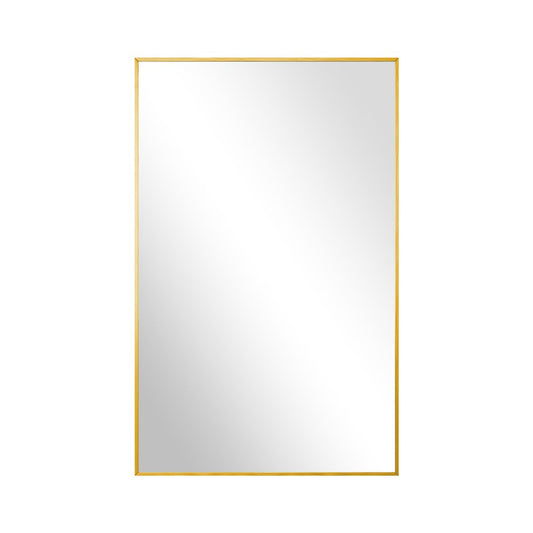 59" Gold Aluminum Leaning Framed Full Length Mirror