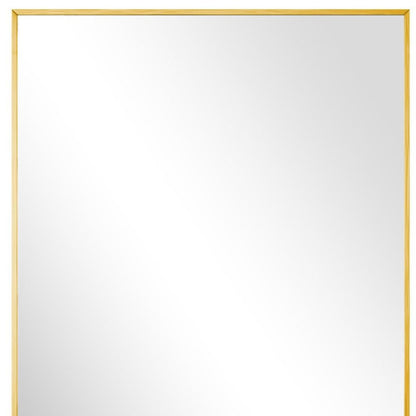 59" Gold Aluminum Leaning Framed Full Length Mirror HomeRoots