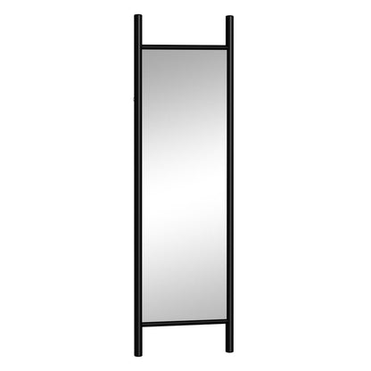 64" Black Wood Leaning Ladder Framed Full Length Mirror HomeRoots