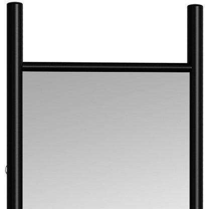 64" Black Wood Leaning Ladder Framed Full Length Mirror HomeRoots
