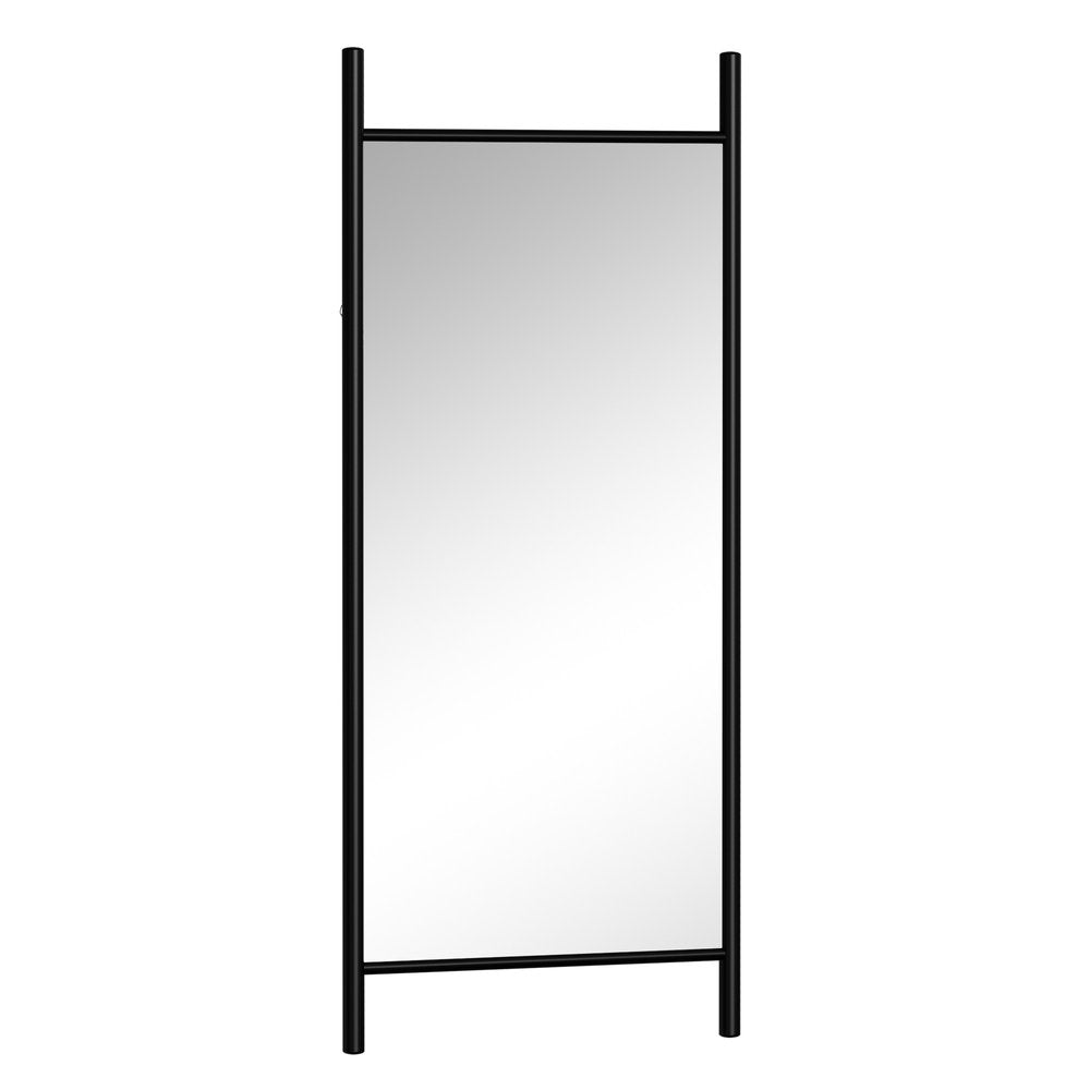71" Black Wood Leaning Ladder Framed Full Length Mirror HomeRoots