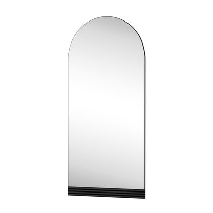 71" Black Wood Arch Wall Mount And Leaning Framed Full Length Mirror