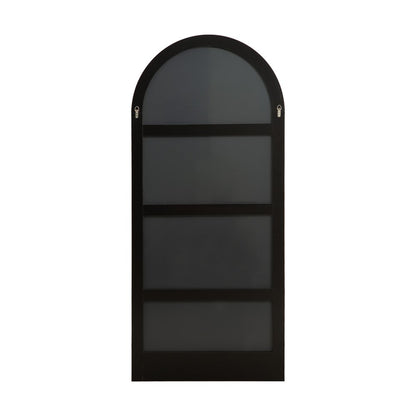 71" Black Wood Arch Wall Mount And Leaning Framed Full Length Mirror HomeRoots