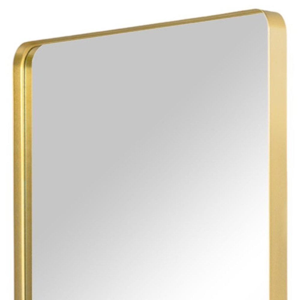 71" Gold Aluminum Leaning Framed Full Length Mirror HomeRoots