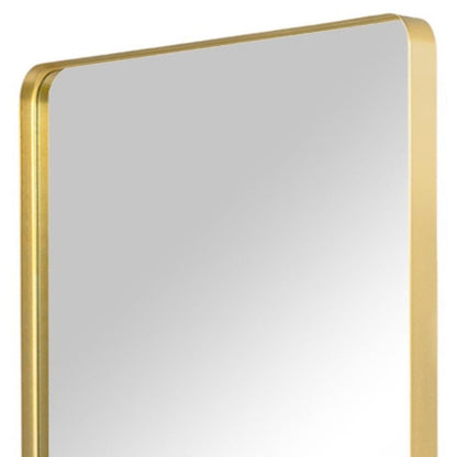 71" Gold Aluminum Leaning Framed Full Length Mirror HomeRoots