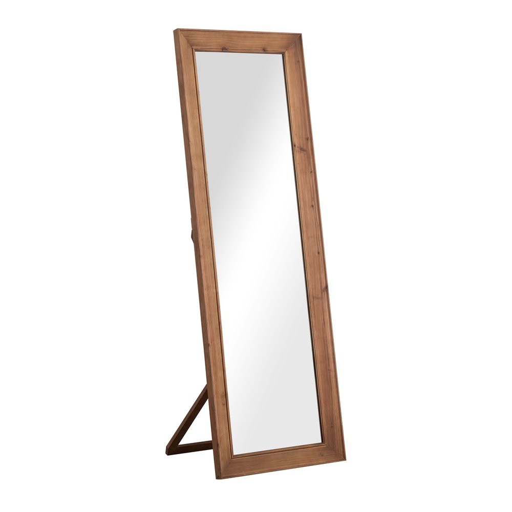 64" Brown Wood Freestanding Or Wall Mounted Framed Full Length Mirror HomeRoots