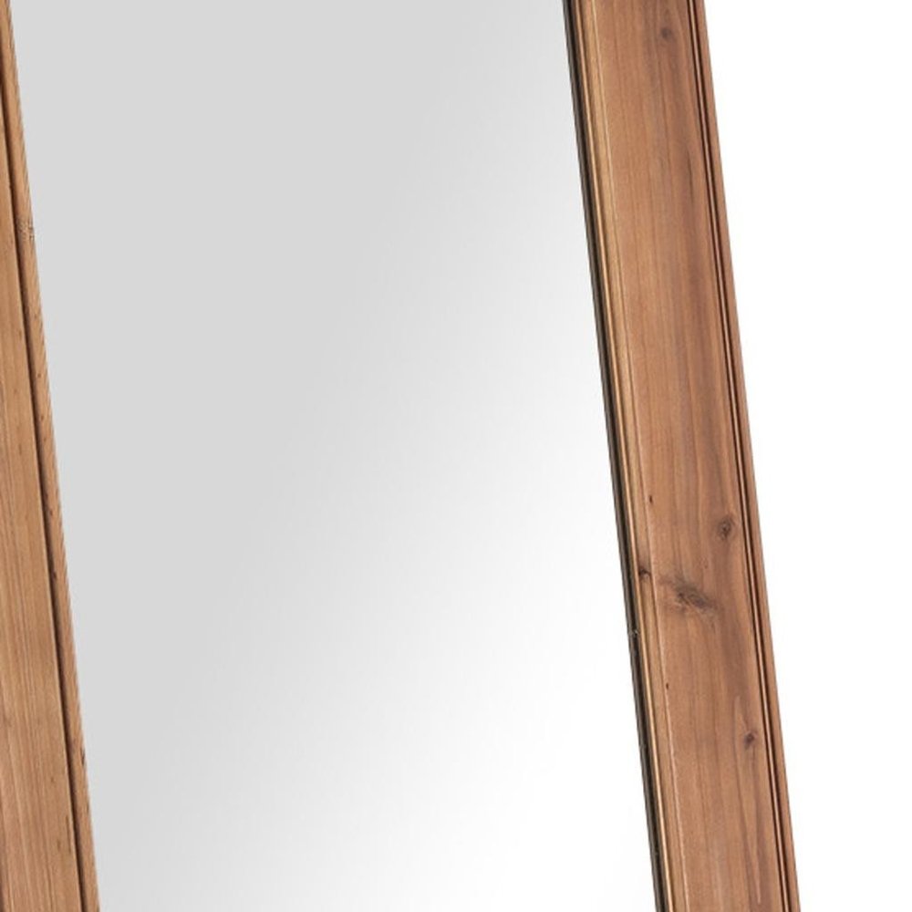 64" Brown Wood Freestanding Or Wall Mounted Framed Full Length Mirror HomeRoots