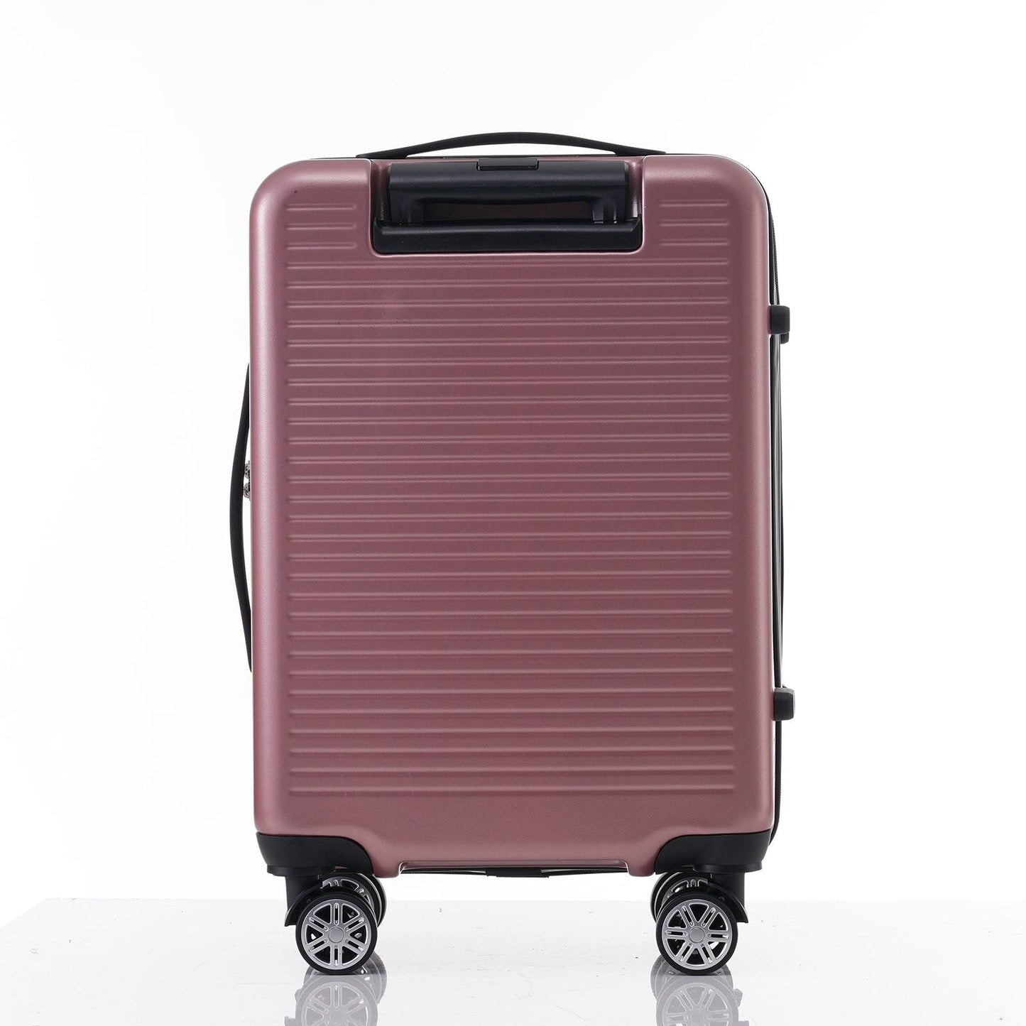 Carry-on Luggage 20 Inch Open Luggage Lightweight Suitcase with Front Pocket and USB Port 1 Portable Carrying Case Rose Gold - FurniFindUSA