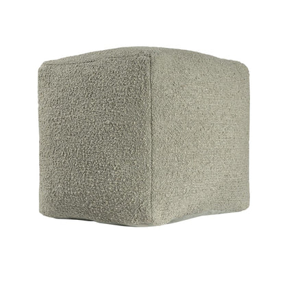 18" Sage Boucle Pouf Ottoman HomeRoots
