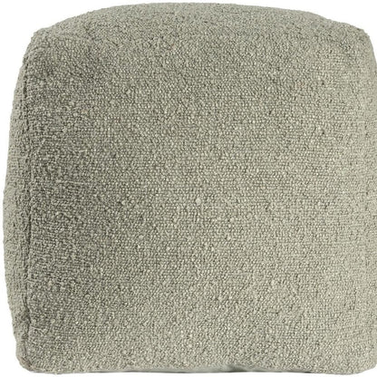 18" Sage Boucle Pouf Ottoman HomeRoots
