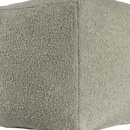 18" Sage Boucle Pouf Ottoman HomeRoots