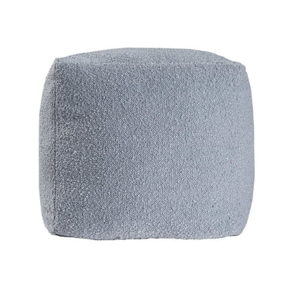 18" Blue Boucle Pouf Ottoman HomeRoots
