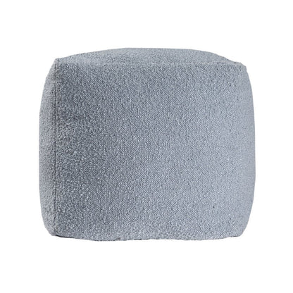 18" Blue Boucle Pouf Ottoman HomeRoots