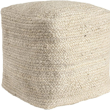 18" Natural Jute Pouf Ottoman HomeRoots