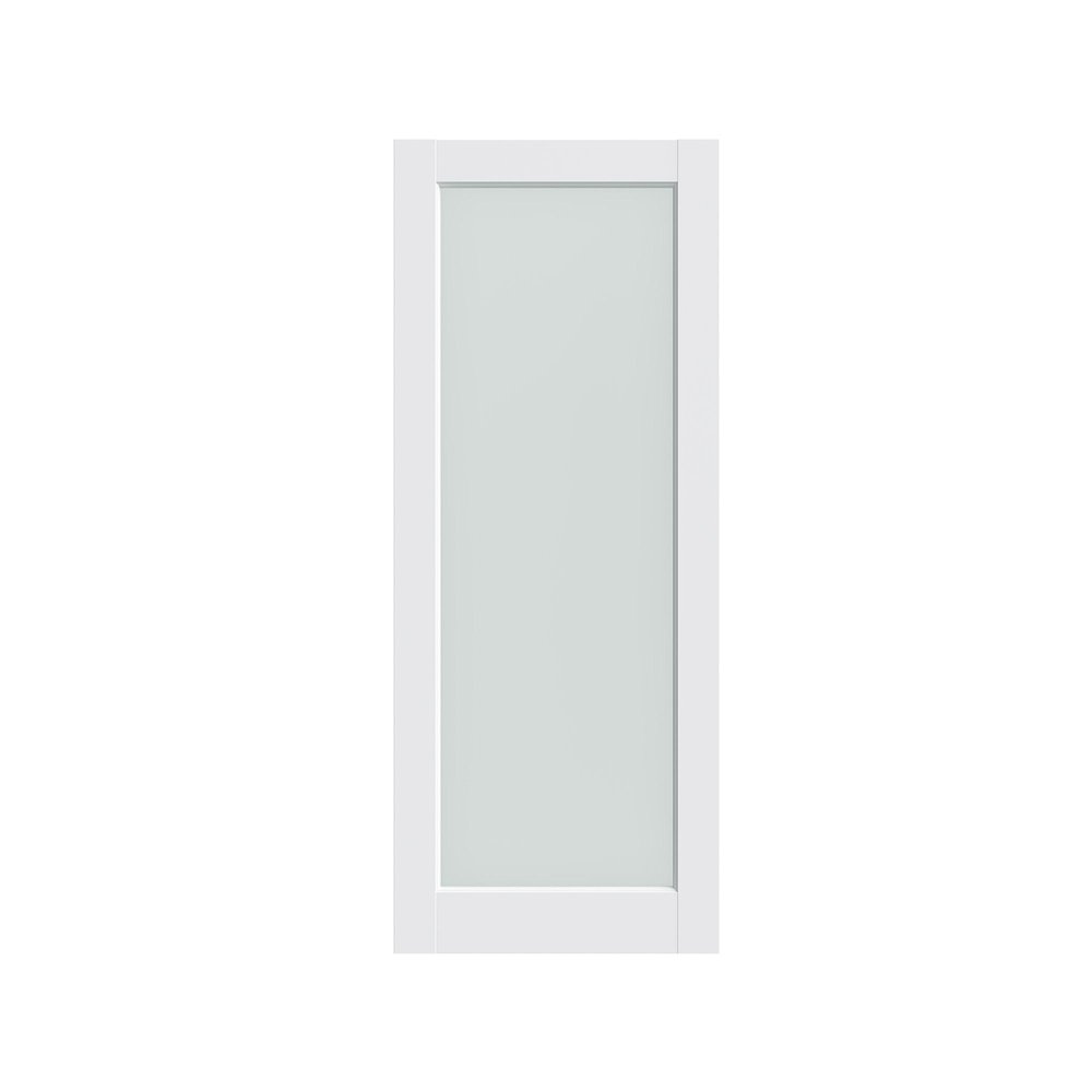 80" X 28" White Wood And Glass Slab Door HomeRoots