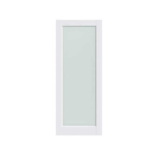 80" X 28" White Wood And Glass Slab Door HomeRoots
