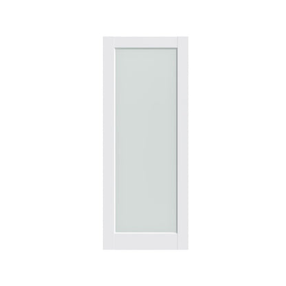 80" X 30" White Wood And Glass Slab Door HomeRoots
