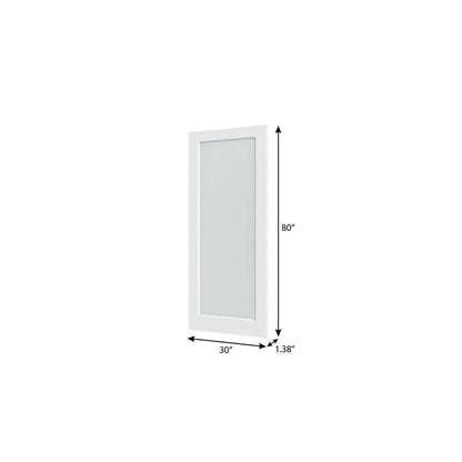 80" X 30" White Wood And Glass Slab Door HomeRoots