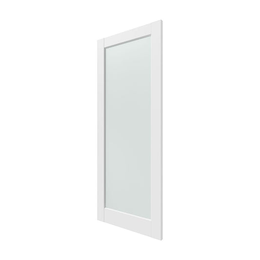 80" X 32" White Wood And Glass Slab Door HomeRoots
