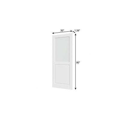 80" X 30" White Wood And Glass Slab Door HomeRoots