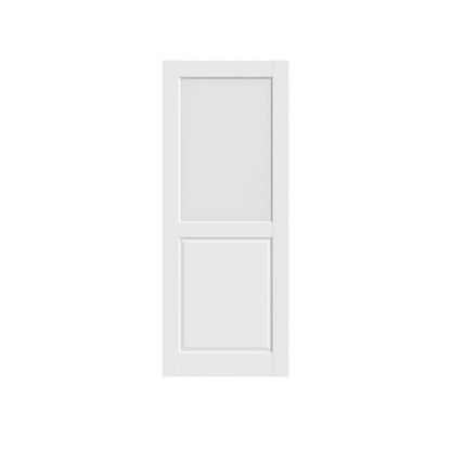 80" X 30" White Wood And Glass Slab Door HomeRoots