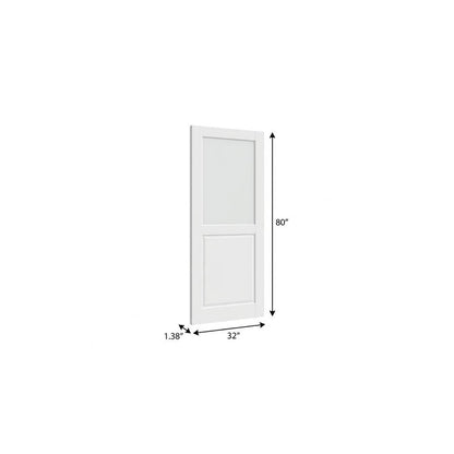 80" X 32" White Wood And Glass Slab Door HomeRoots