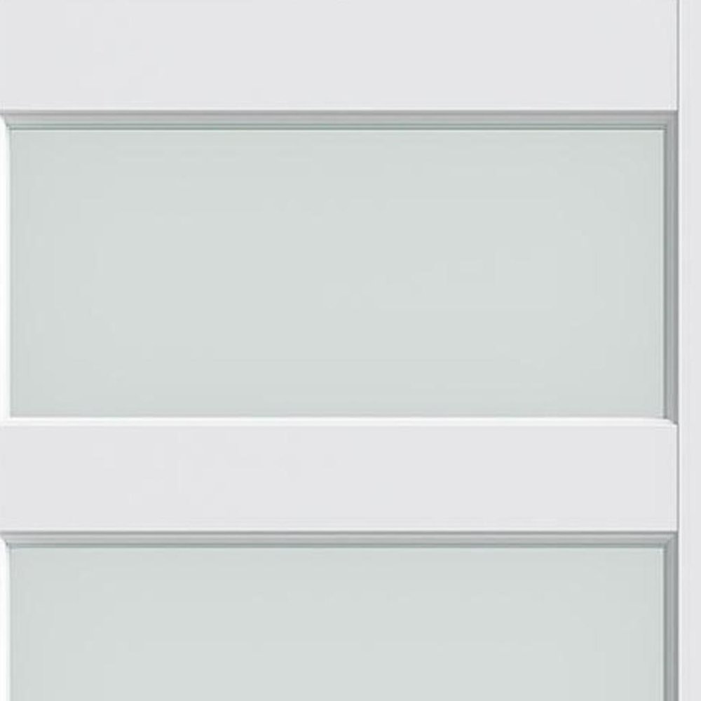80" X 24" White Wood And Glass Slab Door HomeRoots