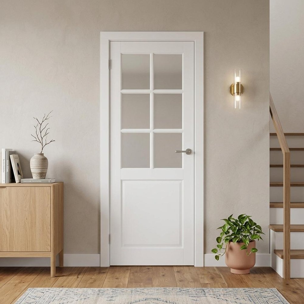 80" X 24" White Wood And Glass Slab Door HomeRoots