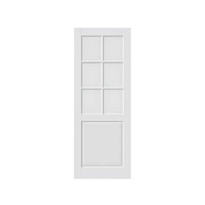 80" X 24" White Wood And Glass Slab Door HomeRoots