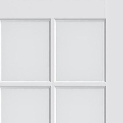 80" X 28" White Wood And Glass Slab Door