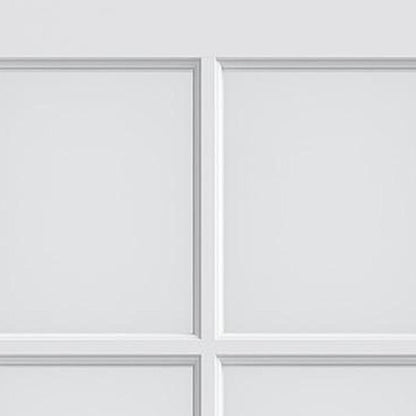 80" X 30" White Wood And Glass Slab Door