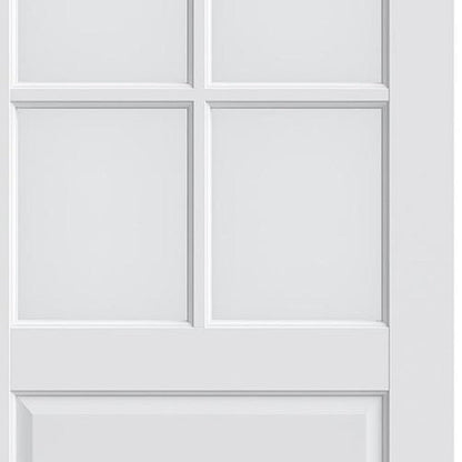 80" X 30" White Wood And Glass Slab Door