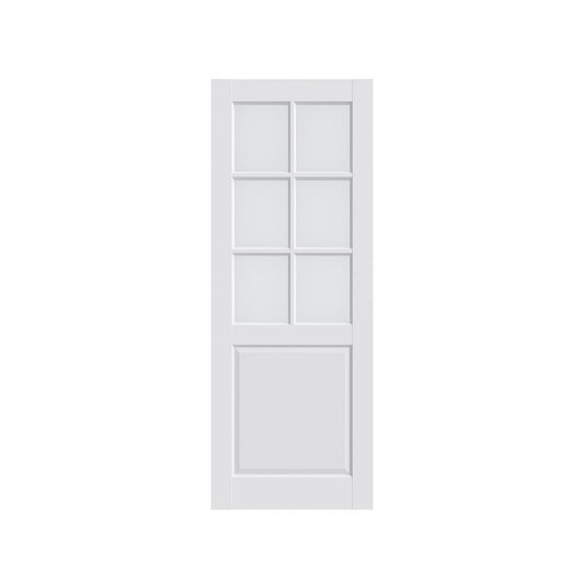 80" X 32" White Wood And Glass Slab Door HomeRoots