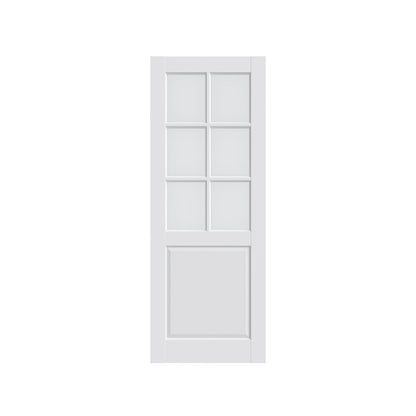 96" X 24" White Wood And Glass Slab Door HomeRoots
