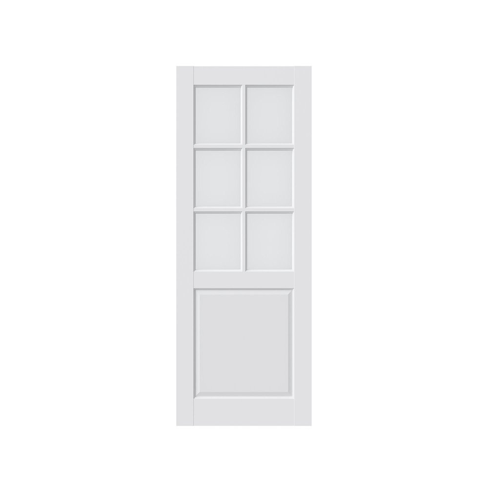 96" X 24" White Wood And Glass Slab Door HomeRoots