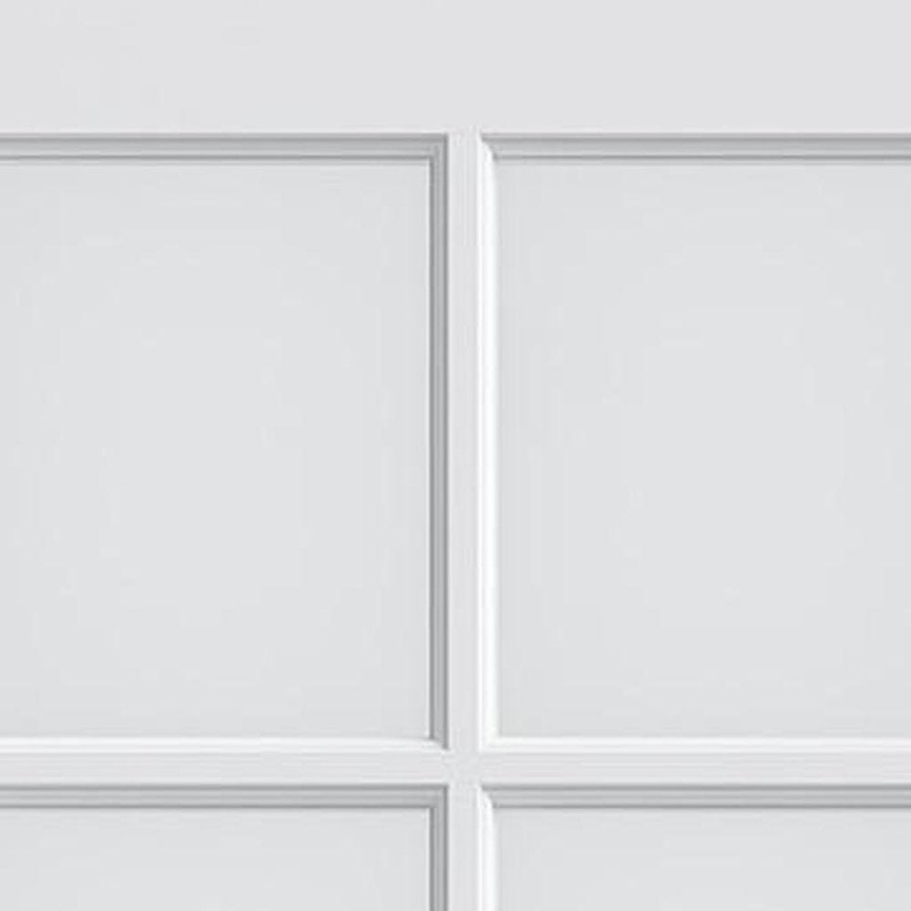 96" X 28" White Wood And Glass Slab Door — view 4