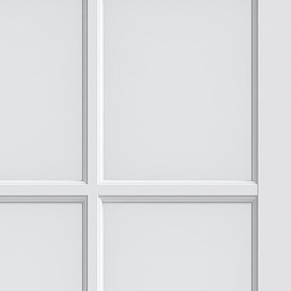 96" X 32" White Glass French Doors — view 2