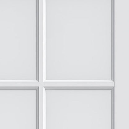96" X 32" White Glass French Doors