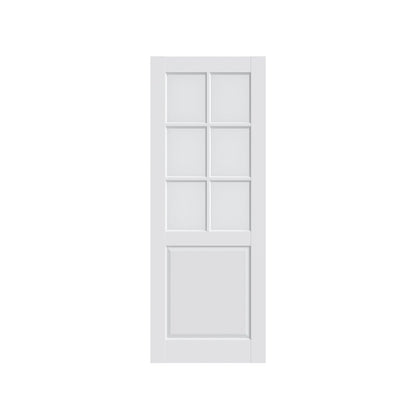 96" X 32" White Glass French Doors