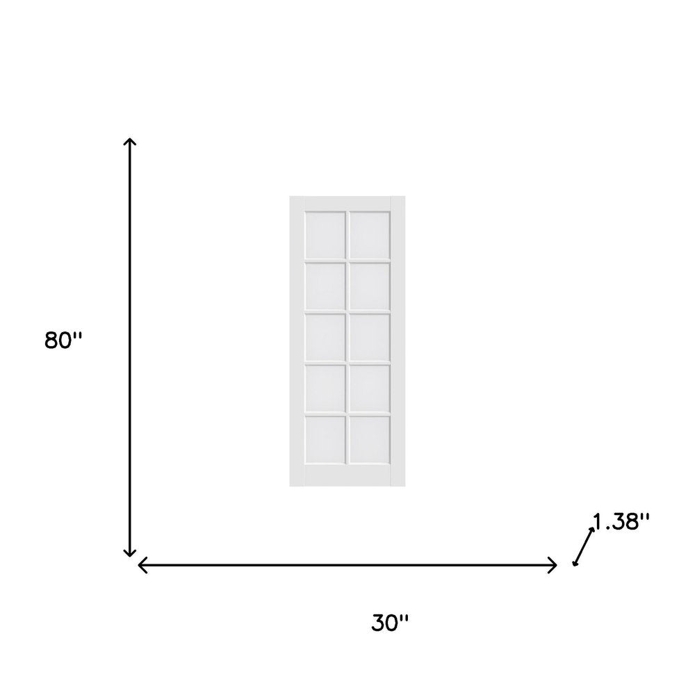 80" X 30" White Glass French Doors HomeRoots