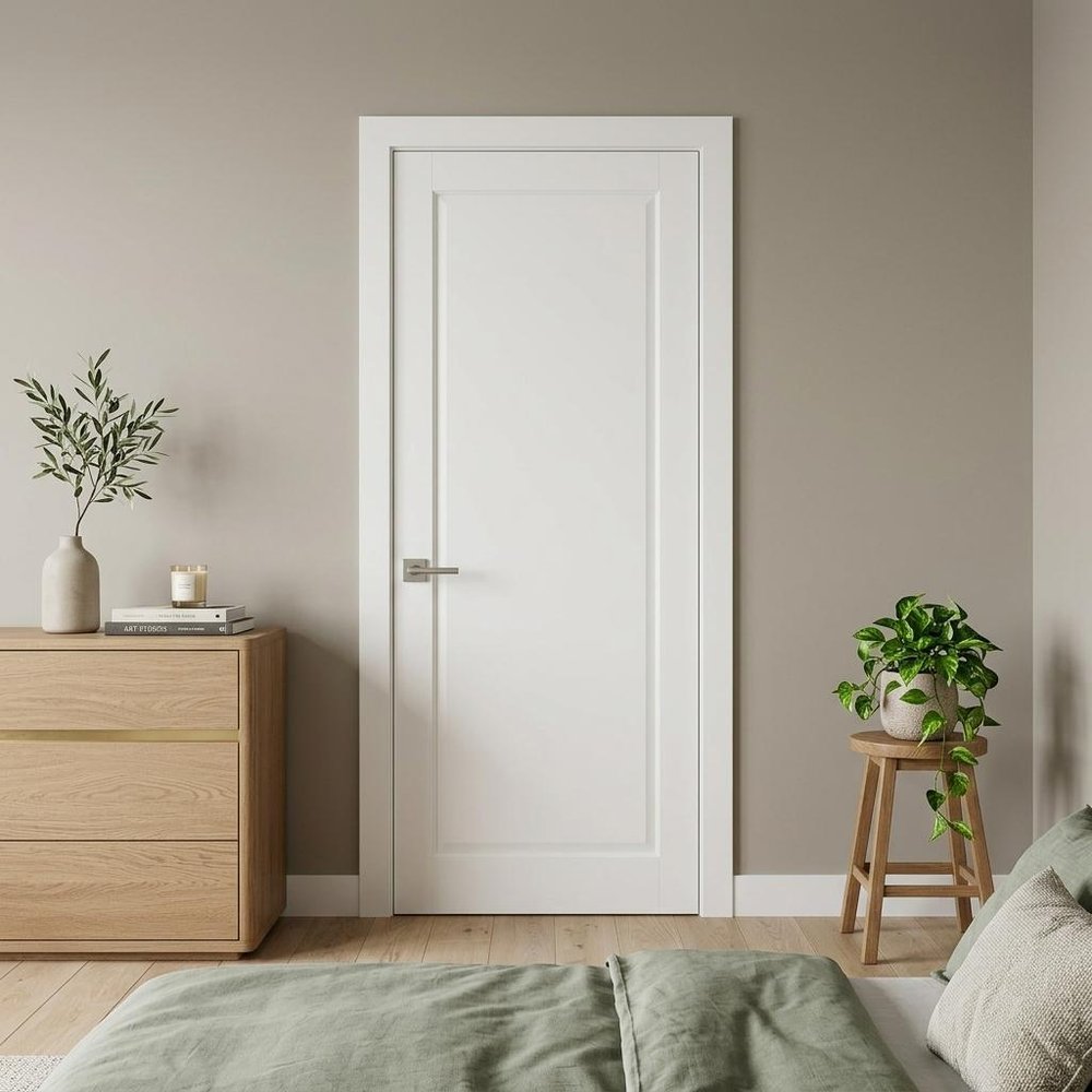 80" X 20" White Wood Slab Door — view 8